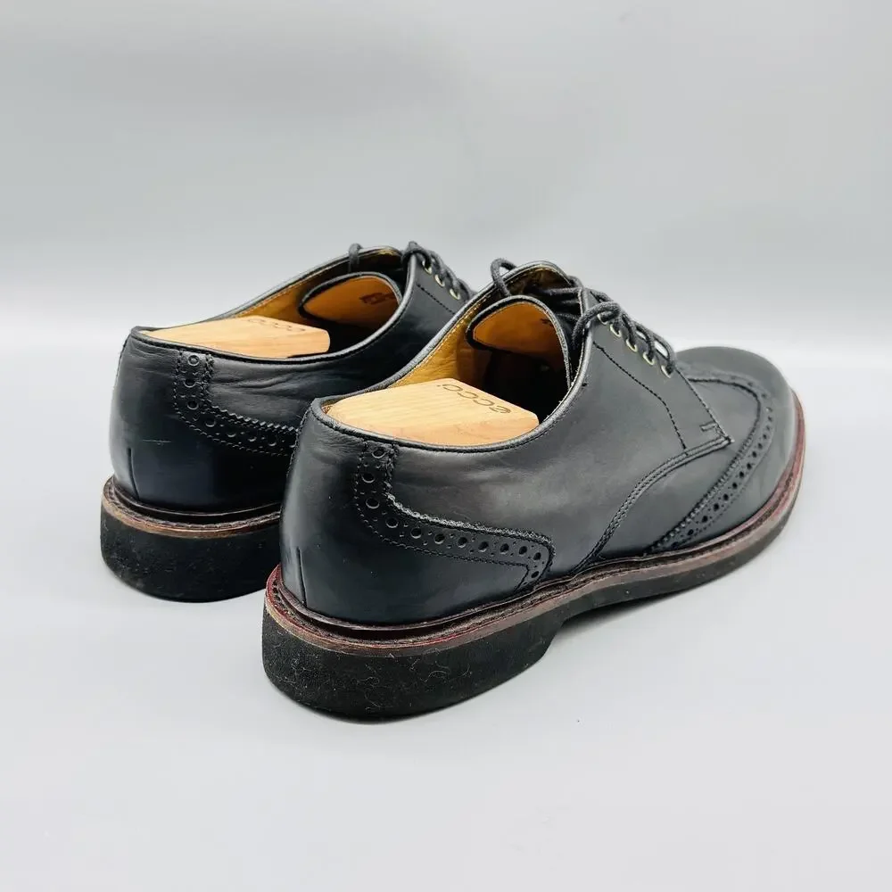 Cole Haan Shoes Mens 11 Black Leather Wingtip Brogue Oxford Dress Derby Lace Up